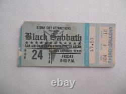 BLACK SABBATH 1978 Original CONCERT TICKET STUB San Antonio VAN HALEN