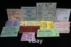 BLACK SABBATH Lot Of 12 Concert Ticket Stubs 1971-1978 UK & USA OZZY OSBOURNE