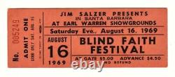 BLIND FAITH Original1969 UNUSED CONCERT TICKET CLAPTON & WINWOOD