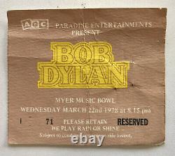BOB DYLAN 1978 Tour Concert Ticket Stub