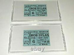 BOB DYLAN 2 RARE ORIGINAL 1966 CONCERT GIG TICKET STUBS SYRIA MOSQUE The Band b