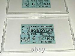 BOB DYLAN 2 RARE ORIGINAL 1966 CONCERT GIG TICKET STUBS SYRIA MOSQUE The Band b