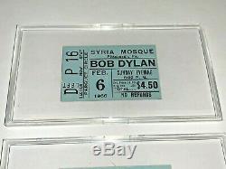 BOB DYLAN 2 RARE ORIGINAL 1966 CONCERT GIG TICKET STUBS SYRIA MOSQUE The Band b