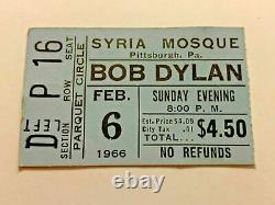 BOB DYLAN 2 RARE ORIGINAL 1966 CONCERT GIG TICKET STUBS SYRIA MOSQUE The Band b