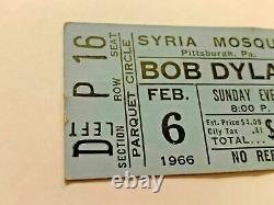 BOB DYLAN 2 RARE ORIGINAL 1966 CONCERT GIG TICKET STUBS SYRIA MOSQUE The Band b