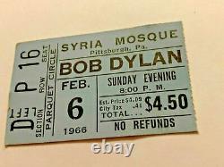 BOB DYLAN 2 RARE ORIGINAL 1966 CONCERT GIG TICKET STUBS SYRIA MOSQUE The Band b