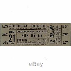 BOB DYLAN Concert Ticket Stub MILWAUKEE 11/21/64 TIMES THEY ARE A CHANGIN' Rare