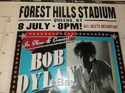 Bob Dylan Ny Forest Hills Stadium July 8th Concert Poster With Full Ticket Stub
