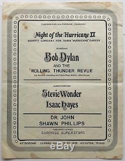 BOB DYLAN Night of The Hurricane TICKET STUB & CONCERT PROGRAM Astrodome Houston