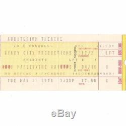 BOB MARLEY & THE WAILERS Concert Ticket Stub CHICAGO 5/11/76 RASTAMAN VIBRATION