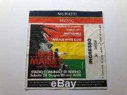 BOB MARLEY & THE WAILERS Concert Ticket Stub June 28, 1980 OLIMPICO TORINO ITALY