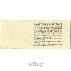 BOB MARLEY & THE WAILERS Concert Ticket Stub SEATTLE 11/20/79 SURVIVAL TOUR Rare