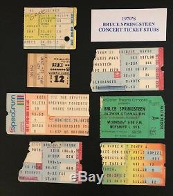 BRUCE SPRINGSTEEN Original Concert Ticket Stubs 70's Lot of 7 Philly, NJ, NY