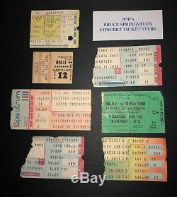 BRUCE SPRINGSTEEN Original Concert Ticket Stubs 70's Lot of 7 Philly, NJ, NY