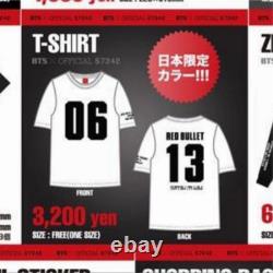 BTS 2014 LIVE TRILOGY Red Bullet Concert T-Shirt + Ticket Stub Half Ticket