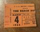 Beach Boys Rare Concert Ticket Stub Corvallis, Or 03/04/1966