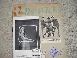 Beatles 1964 VINTAGE BALTIMORE CIVIC CENTER CONCERT TICKET STUB & Scrapbook Page