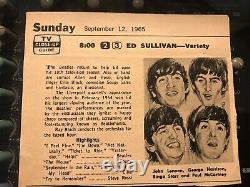 Beatles 1965 Hollywood Bowl Ticket Stub! With Concert Program & Ed Sullivan Ad