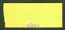 Beatles 1966 Washington DC Stadium Concert Ticket Stub, Large Yellow