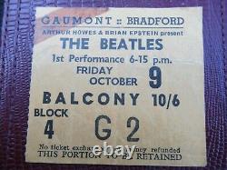 Beatles Concert Ticket Stub Bradford John Lennon`s 24th Birthday in 1964 VGC+
