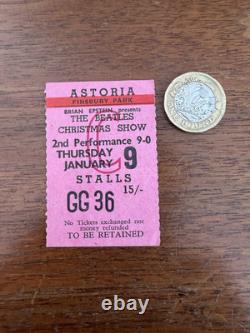 Beatles Concert Ticket Stub Finsbury Park 9th January 1964 Excellent Condition