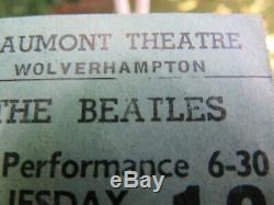 Beatles Concert Ticket Stub Gaumont Theatre Wolverhampton Tues 19th Nov (1963)