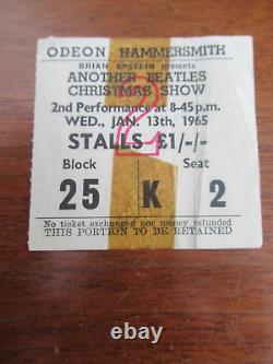 Beatles Concert Ticket Stub Odeon Hammersmith 1965 Alf Bicknell Beatles Driver