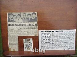 Beatles Concert Ticket Stub Tommy Roe / Chris Montez March 10 1963 Hippo B`ham