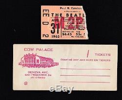 Beatles Cow Palace Concert Ticket Stub Aug 31, 1965-San Francisco with Envelope