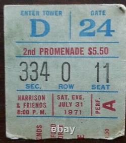 Beatles George Harrison Concert Bangladesh Ticket Stub Bob Dylan Eric Clapton