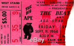 Beatles Orig. 1964 Scrapbook with Jacksonville, FL concert ticket stub and cards