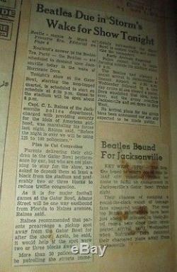 Beatles Orig. 1964 Scrapbook with Jacksonville, FL concert ticket stub and cards