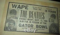 Beatles Orig. 1964 Scrapbook with Jacksonville, FL concert ticket stub and cards