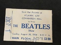 Beatles Original 1964 Atlantic City New Jersey Concert Ticket Stub