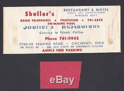 Beatles Original 1964 Cincinnati Gardens Concert Ticket Stub + Ticket Envelope