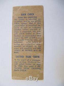 Beatles Original August 15, 1965 Shea Stadium Concert Ticket Stub, Loge Reserved