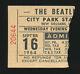 Beatles Rare 1964 New Orleans, La Concert Ticket Stub