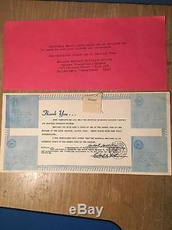 Beatles Shea Stadium Concert Ticket Stub and piece of Beatles Sheet