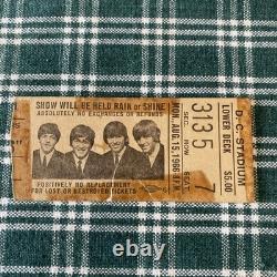 Beatles Ticket Stub 1966 DC Stadium