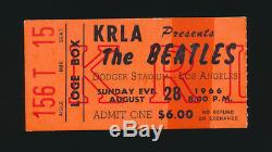 Beatles VINTAGE 1966 DODGER STADIUM CONCERT TICKET STUB LOS ANGELES, CALIFORNIA