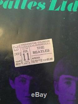 Beatles Washington Coliseum Feb. 11, 1964 Concert Ticket Stub AND Photo Album