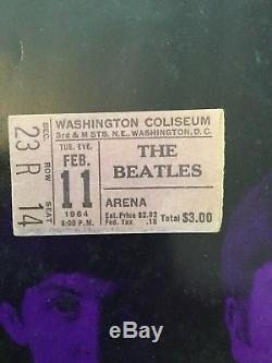 Beatles Washington Coliseum Feb. 11, 1964 Concert Ticket Stub AND Photo Album
