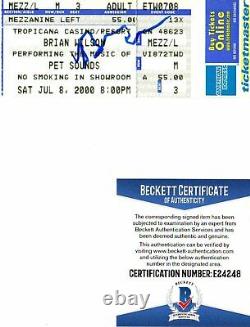 Beckett Brian Wilson Imagination Signed 2000 Concert Ticket Stub E24248