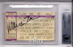 Beckett-bas Warren Zevon Autographed-signed 2001 Concert Ticket Stub 0010558571