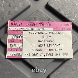Belly RADIOHEAD Visage Orlando Florida Concert Ticket Stub Vintage 1993