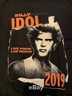 Billy Idol Las Vegas Concert Bundle T-Shirts Ticket Stubs Wristbands Drum Stick