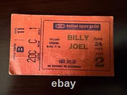 Billy Joel June 24 1980 Madison Square Garden MSG Original Concert Ticket Stub