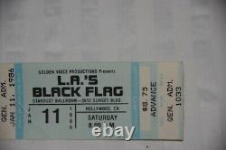 Black Flag Concert Ticket Stubs Punk Ramones THE RIOT