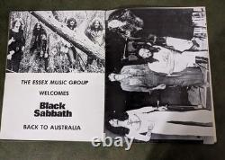 Black Sabbath 1974 Australian Tour Book Concert Program with Ticket Stub EX