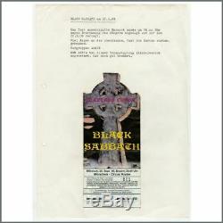 Black Sabbath 1989 Circus Krone Munich Cancelled Concert Ticket Stub (Germany)